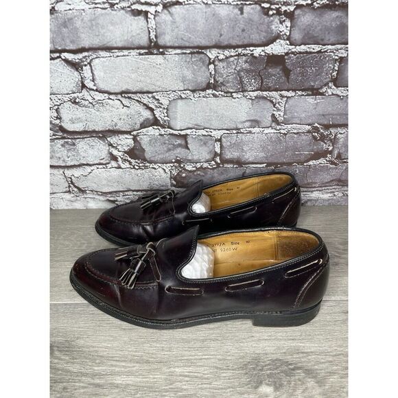 Vtg Royal Tweed Burgundy Leather Tassel Loafers Dress Shoes Men’s Sz 10M US/43EU - Picture 15 of 16